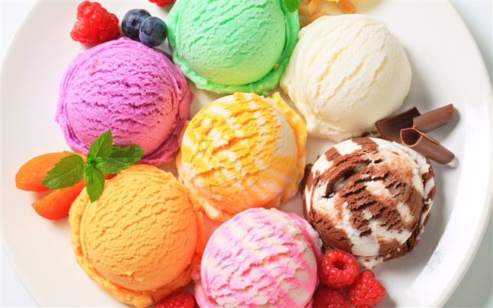 Bunte Eis, Dessert Hintergrundbilder Bilder