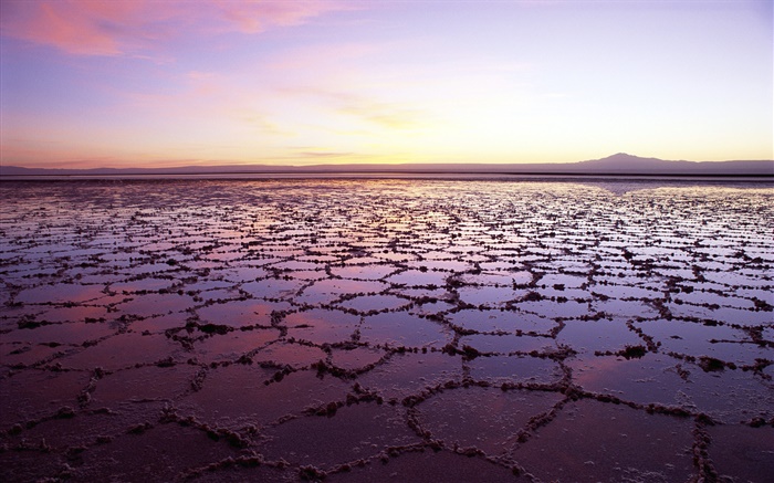 Totes Meer, schöne Landschaft der Dämmerung Hintergrundbilder Bilder