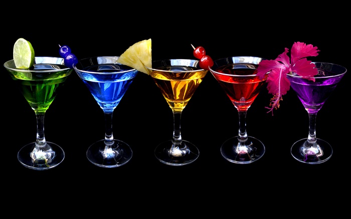 Verschiedene Farben Cocktail Hintergrundbilder Bilder