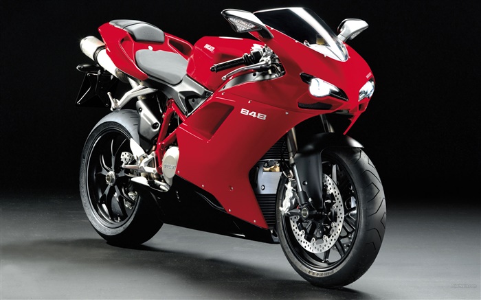 Ducati 848 rotes Motorrad Hintergrundbilder Bilder