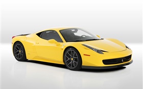 Ferrari 458 Italia gelben supercar Seitenansicht HD Hintergrundbilder
