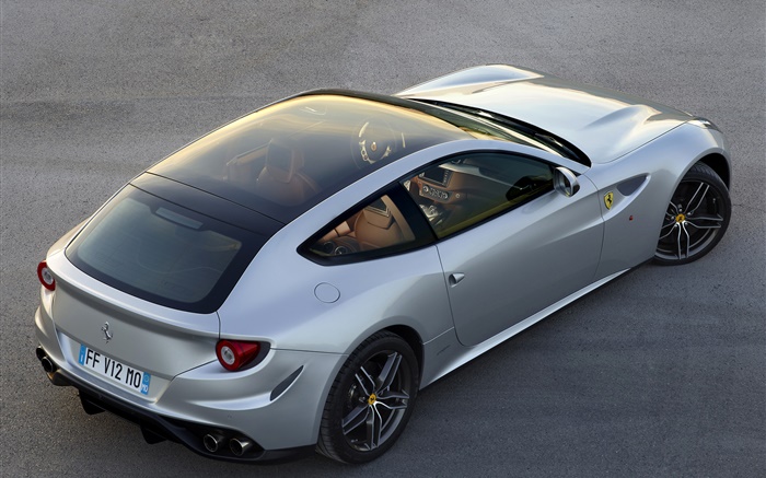 Ferrari FF GT supercar Draufsicht Hintergrundbilder Bilder