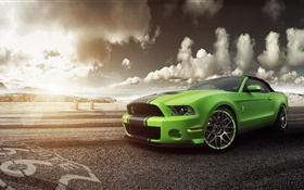 Ford Mustang Shelby GT500 grünen Supersportwagen