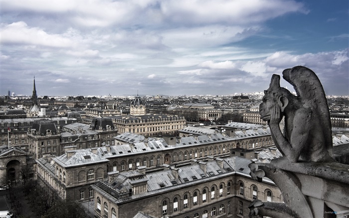 Frankreich, Paris, Stadt, Häuser Hintergrundbilder Bilder
