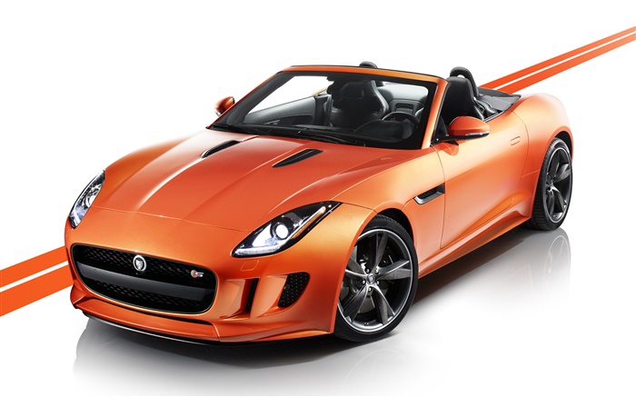 Jaguar F-orange Auto Hintergrundbilder Bilder