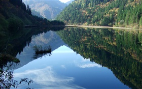 See, Berge, Bäume, Wasser Reflexion HD Hintergrundbilder