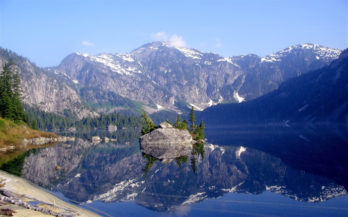 See, Berge, Wasser Reflexion Hintergrundbilder Bilder