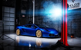Lamborghini Gallardo blaue Farbe supercar HD Hintergrundbilder