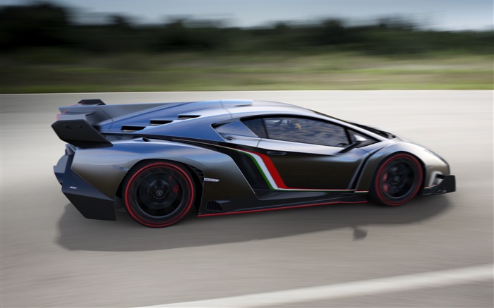 Lamborghini Veneno blauen Superspeed Hintergrundbilder Bilder