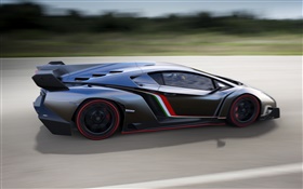 Lamborghini Veneno blauen Superspeed HD Hintergrundbilder