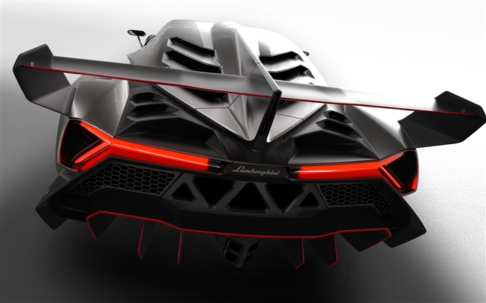 Lamborghini supercar Veneno Rückansicht Hintergrundbilder Bilder