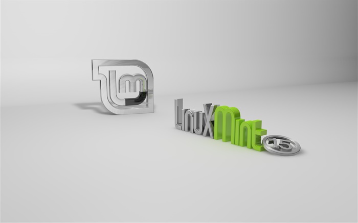 Linux Mint 15 System 3D-Logo Hintergrundbilder Bilder