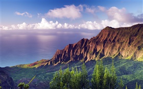 Na Pali Coast State Park Sonnenuntergang am Hawaii HD Hintergrundbilder