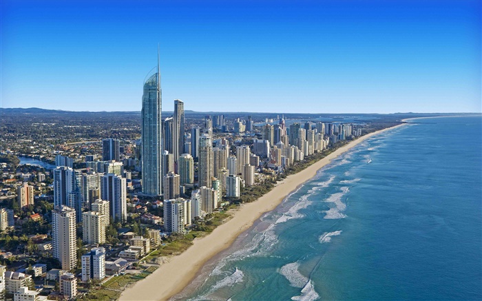 Queensland, Australien, stadtbild, Küste, Gebäude Hintergrundbilder Bilder