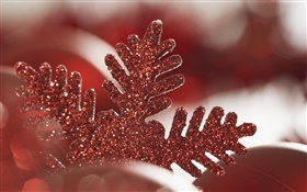 Rote Weihnachtsschneeflocke Dekoration HD Hintergrundbilder