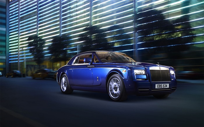 Rolls-Royce Motor Cars in der Nacht Hintergrundbilder Bilder