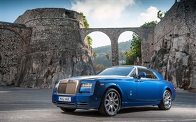 Rolls-Royce Motor Cars, blau Luxus-Auto HD Hintergrundbilder