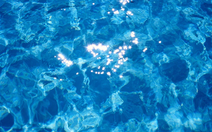 Wasser, Bokeh, blau, Sonnenlicht Hintergrundbilder Bilder