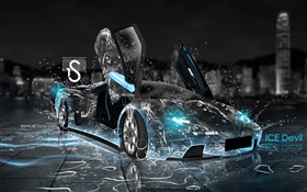 Wasserspritzen Auto, kreatives Design, Lamborghini