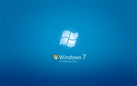 Windows 7 Professional, blauer Hintergrund HD Hintergrundbilder