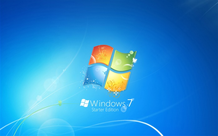 Windows 7 Starter Edition, blauer Hintergrund Hintergrundbilder Bilder