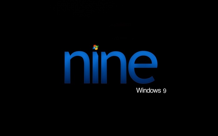 Windows-9, Neun, schwarzer Hintergrund Hintergrundbilder Bilder