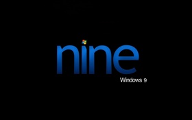 Windows-9, Neun, schwarzer Hintergrund HD Hintergrundbilder