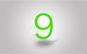 Windows-9-Logo, grauen Hintergrund HD Hintergrundbilder