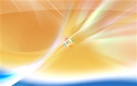 Windows-Logo, abstrakte Hintergrund, orange und blau