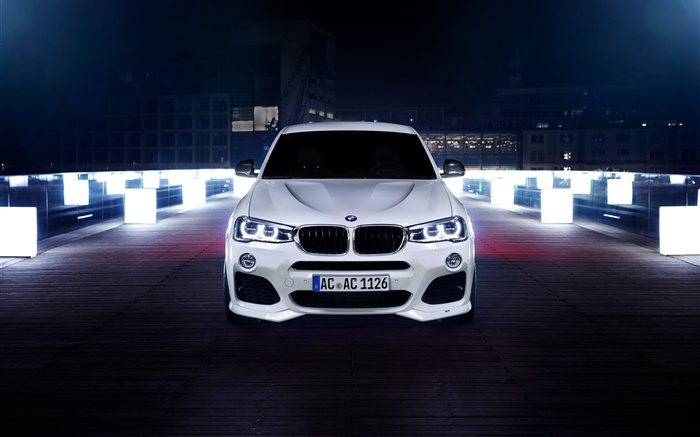 BMW ACS X4 weißes Auto Vorderansicht Hintergrundbilder Bilder