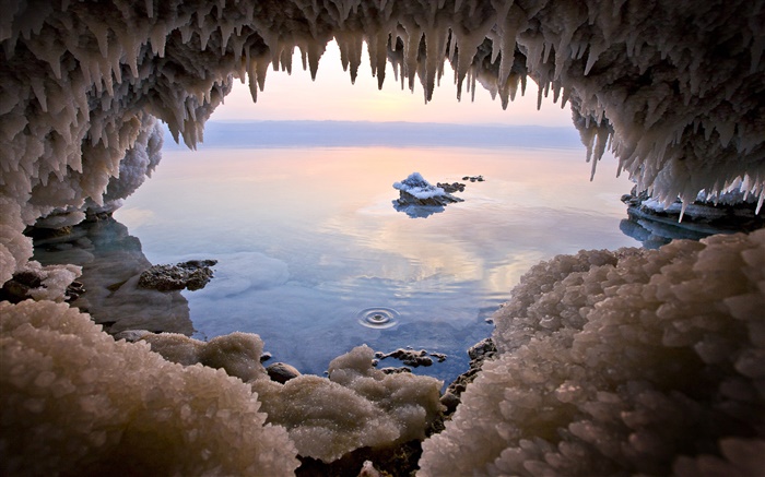 Totes Meer, Salz Loch Hintergrundbilder Bilder