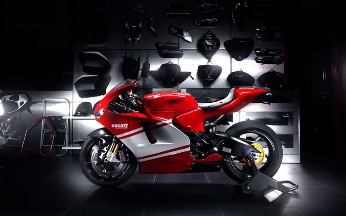 Ducati roten Motorrad Hintergrundbilder Bilder