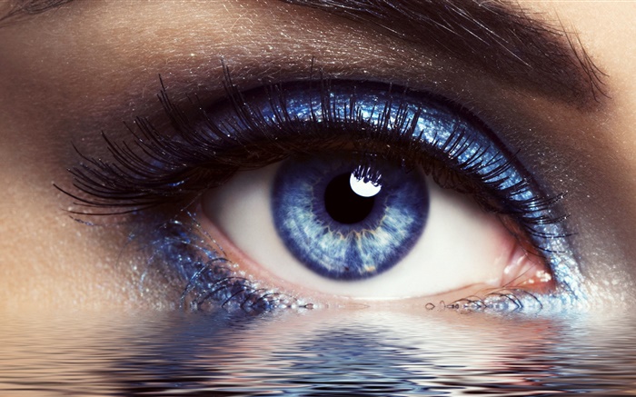 Augen und Wasser, kreatives Design Hintergrundbilder Bilder