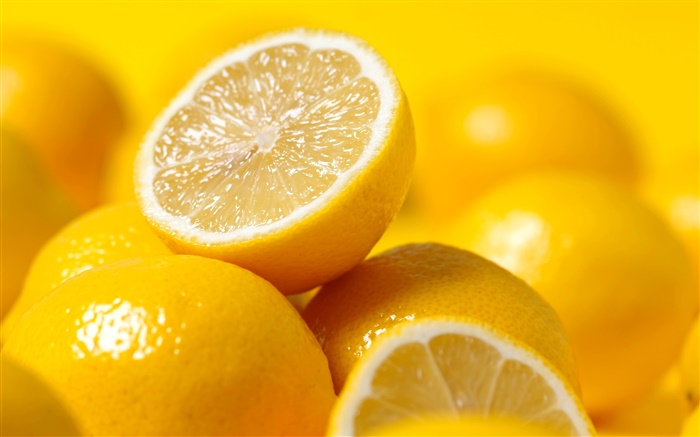 Obst close-up, Zitronen Hintergrundbilder Bilder