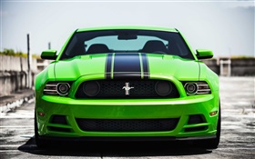 Grün Ford Mustang Auto HD Hintergrundbilder