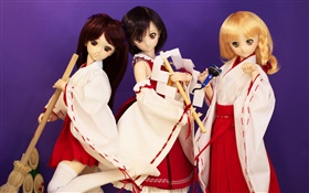 Kimono-Mädchen, Japan-Stil, Puppe HD Hintergrundbilder