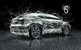 Wasserspritzen Auto, kreatives Design, Lexus HD Hintergrundbilder