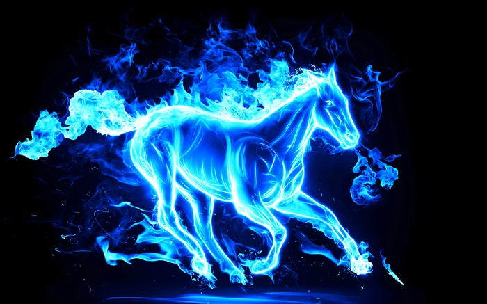 Blaue abstrakte Pferde Hintergrundbilder Bilder
