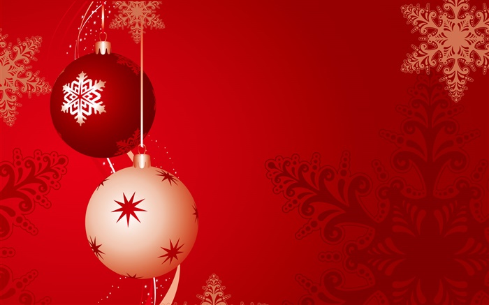 Weihnachtskugeln, roten Hintergrund Hintergrundbilder Bilder