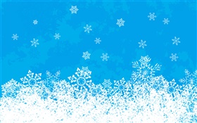 Weihnachten themed Bilder, Schneeflocken, blauem Hintergrund