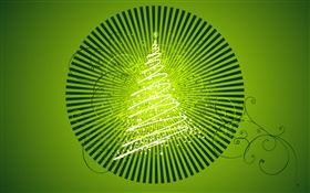 Weihnachtsbaum, Licht, kreatives Design, grünen Hintergrund