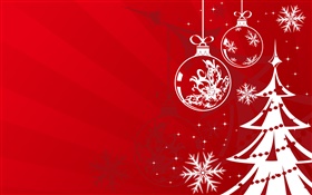Weihnachtsbaum, Sterne, Bälle, Vektor-Bilder HD Hintergrundbilder