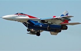 MiG-29-Kampfflug in Himmel HD Hintergrundbilder