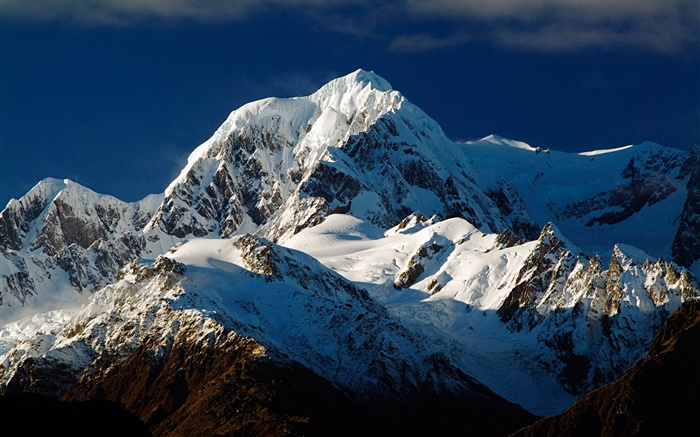Mount Tasman, südlichen Alpen, Schnee, South Island, Neuseeland Hintergrundbilder Bilder