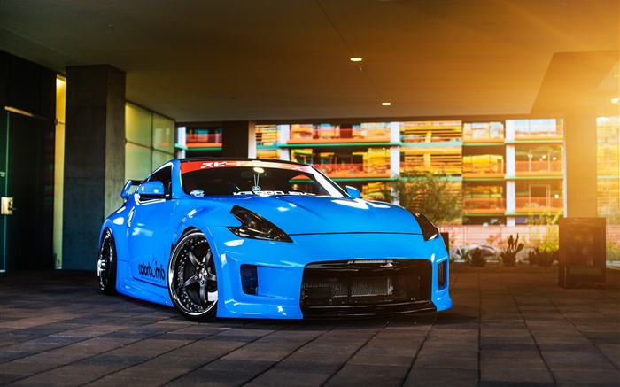 Nissans 370Z blauen Auto Hintergrundbilder Bilder