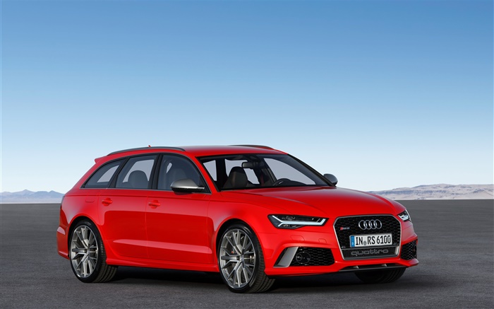 Audi RS 6 rote Farbe Auto Hintergrundbilder Bilder