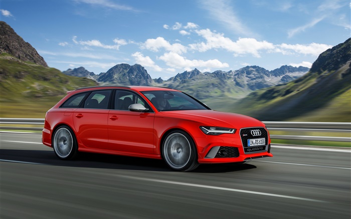 Audi RS 6 rote Superspeed Hintergrundbilder Bilder