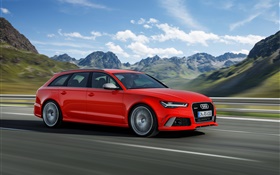 Audi RS 6 rote Superspeed HD Hintergrundbilder