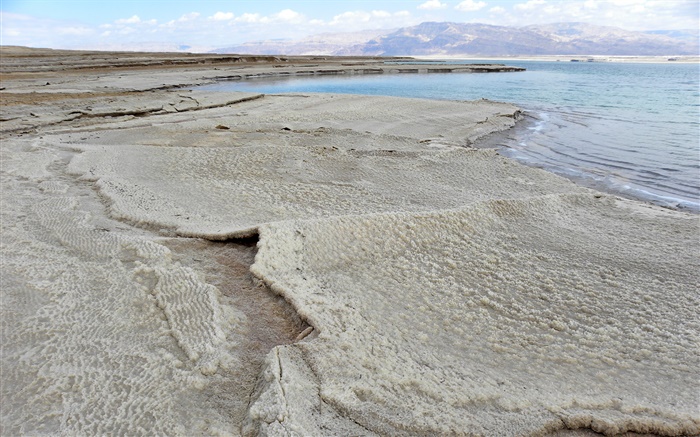 Totes Meer, Küste, Salz Hintergrundbilder Bilder