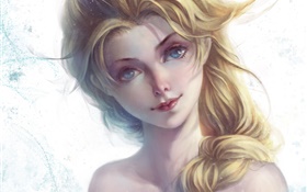 Eingefroren, Elsa, blonde Mädchen, Kunstwerken HD Hintergrundbilder